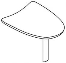 Брифинг-приставка КС-6 (с круглой мет хром опорой) 