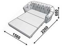 Диван-кровать двойной Лагуна (спальное место 1000 х 1900)