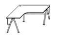 Стол угловой на металлокаркасе ЛУ-120