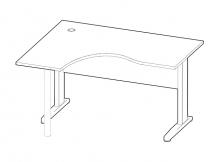 New-Матрица Стол эргономичный (мет. опоры) M124П