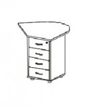 "New-Матрица" Тумба с пятигранной приставкой (лев/прав)