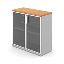 Милан Шкаф стеклянные двери в ал. раме 810x350x780 мм