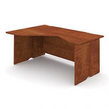 Милан Стол угловой на упрощенном ДСП каркасе с низкой передней панелью 1600x1100x750 мм MS L-R-160