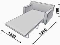 Диван-кровать двойной Неон (спальное место 1000 х 1900)