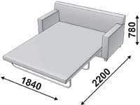 Диван-кровать тройной Неон (спальное место 1400 х 1900)