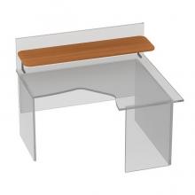 Полка овальная под кронштейны 1400x300x16 мм