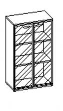 ШКАФ ЗАКРЫТЫЙ СО СТЕКЛОМ