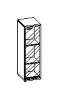**ШКАФ ЗАКРЫТЫЙ СО СТЕКЛОМ (в раме) 450x404x1310 мм