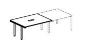 Спринт-Люкс приставка стола для заседаний с кабель-каналом Спринт-люкс 1716