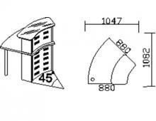 Cтойка угловая на 1082 перф. "Стимул" и "Бонус"