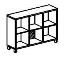 СТЕЛЛАЖ МОБИЛЬНЫЙ НИЗКИЙ