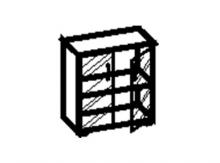 ШКАФ закрытый со стеклом stimul_2578