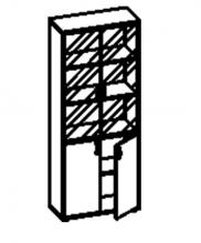 ШКАФ закрытый со стеклом stimul_2580