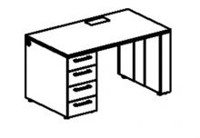 СТОЛ РАБОЧИЙ (левый,правый) (вставка в узкую опору из ЛДСП) 1200х700