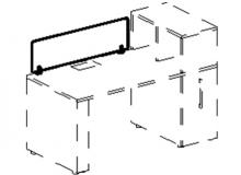 ЭКРАН УКОРОЧЕННЫЙ (оргстекло) к столам приставкам на 1400 мм 