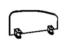 ЭКРАН (с креплением) к столам со стороной 1400мм