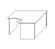 Стол угловой (л/п) 0x1400x750 мм