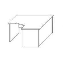 Стол угловой (л/п) 0x1600x750 мм