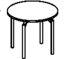 СТОЛ КРУГЛЫЙ 900x900x740 мм