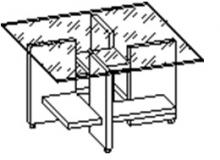 СТОЛ  ЖУРНАЛЬНЫЙ (стекло)