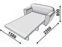 Диван-кровать двойной Тироль (спальное место 1000 х 1900)