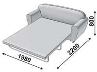 Диван-кровать тройной Тироль (спальное место 1400 х 1900)