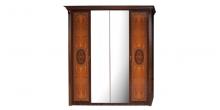 Шкаф 4-х ств. с зеркалами для платья и белья
